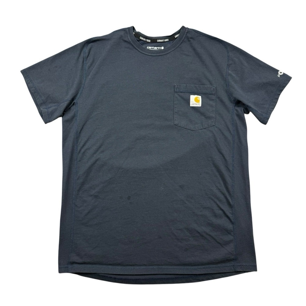 Carhartt Force T Shirt Men's Medium Blue Relaxed Fit Short Sleeve‎ Workwear